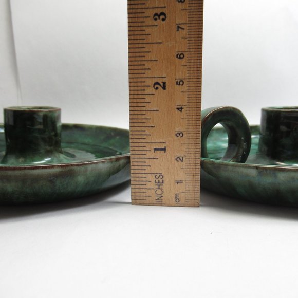 Green Pottery Candle Holders - Picture 13 of 16
